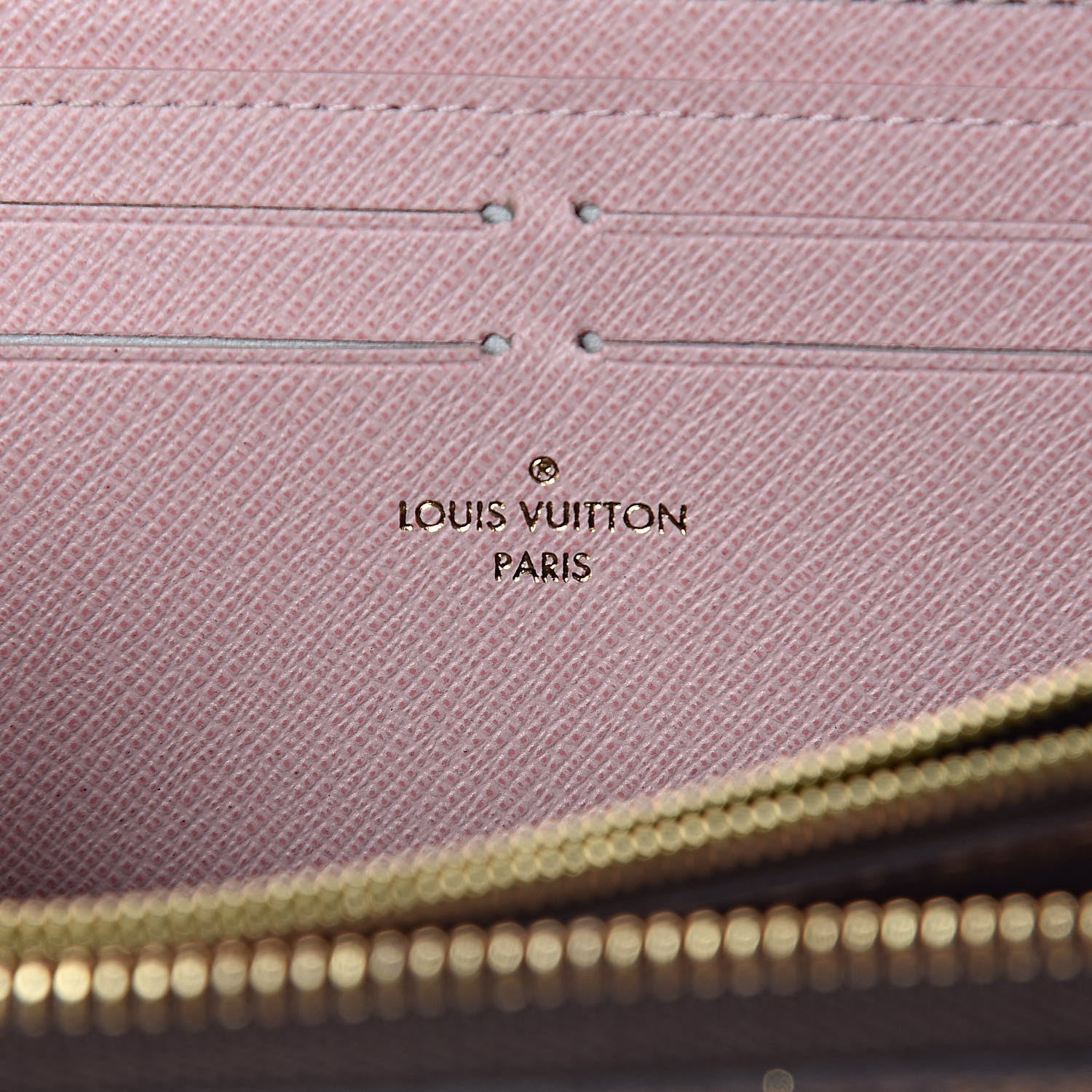 Louis Vuitton Damier Ebene Clemence Wallet Rose Ballerine 6 of 9