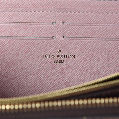 Louis Vuitton Damier Ebene Clemence Wallet Rose Ballerine 6 of 9