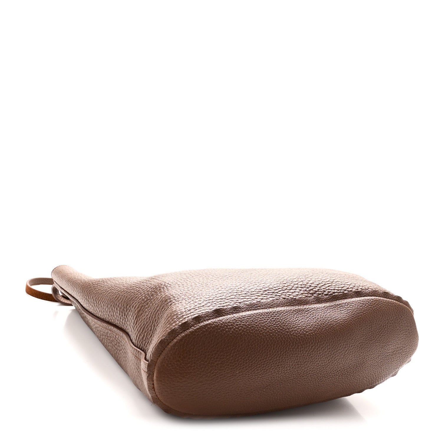 Celine Suede Calfskin Reversible Triomphe Bucket Bag Brown 7 of 15