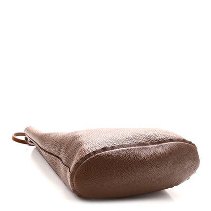 Celine Suede Calfskin Reversible Triomphe Bucket Bag Brown 7 of 15