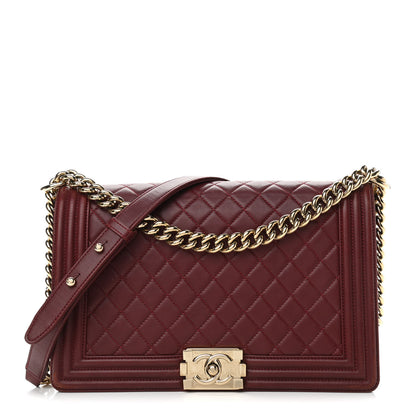 Chanel Lambskin Quilted New Medium Boy Flap Dark Red 1 of 16