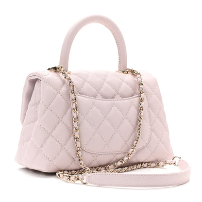 Chanel Caviar Quilted Mini Coco Handle Flap Lilas Lilac 3 of 9