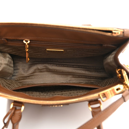 Prada Saffiano Small Galleria Double Zip Tote Caramel 5 of 10