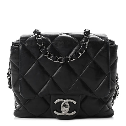 Chanel Lambskin Quilted Mini Chanel 3 Flap Black 1 of 9