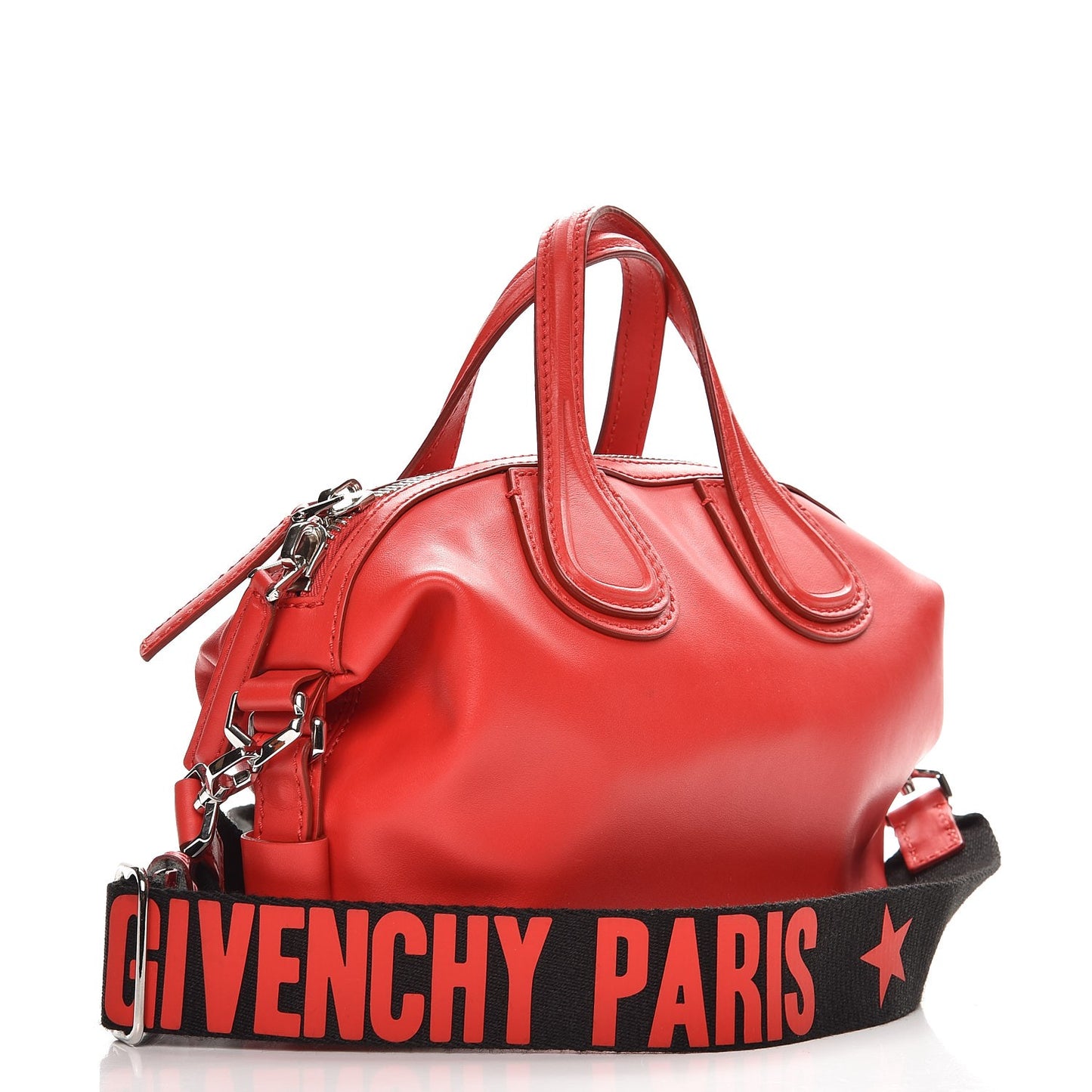 Waxed Calfskin Micro Nightingale Medium Red