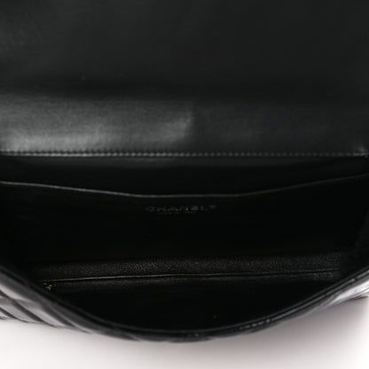 Chanel Patent Quilted Clutch with Chain Flap Black 5 of 9