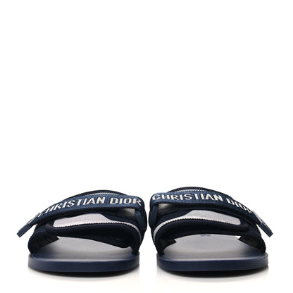 Christian Dior Technical Stretch Fabric Camouflage Dio(r)evolution Slide Sandals 39 Deep Blue 2 of 9
