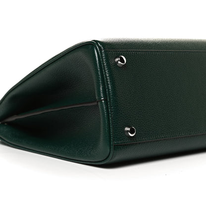 Gucci Grainy Calfskin Medium Zumi Top Handle Bag Vintage Green 9 of 12