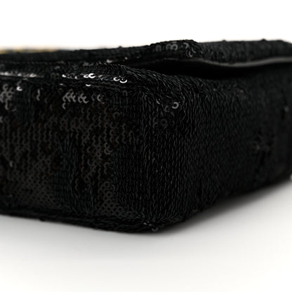 Chanel Sequin Paris Cosmopolite Dare To Disturb Flap Black Gold 9 of 9