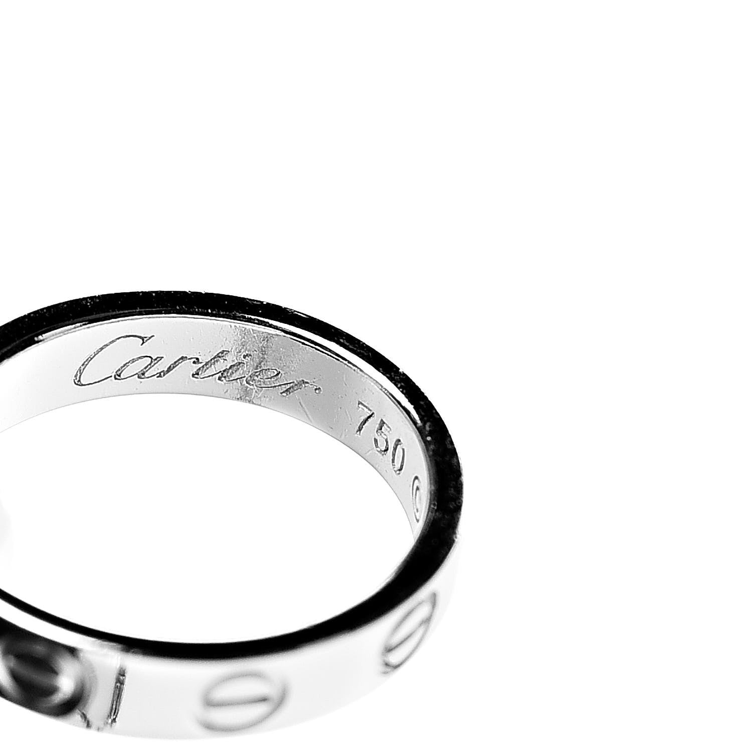 Cartier 18K White Gold Diamond Interlocking LOVE Necklace 6 of 8