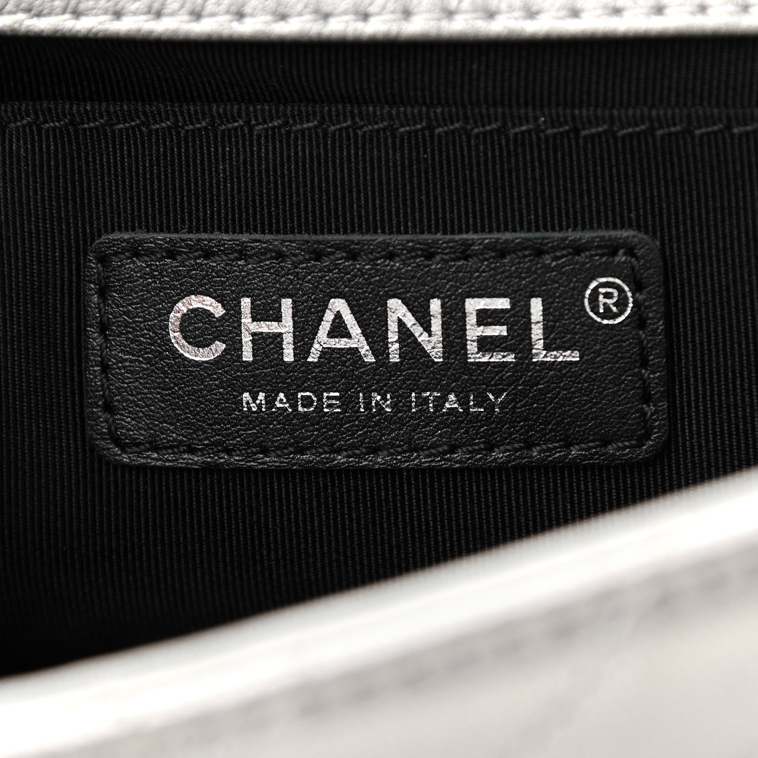 Chanel Metallic Lambskin Chevron Quilted Studded Mini Rectangular Flap Silver 6 of 11