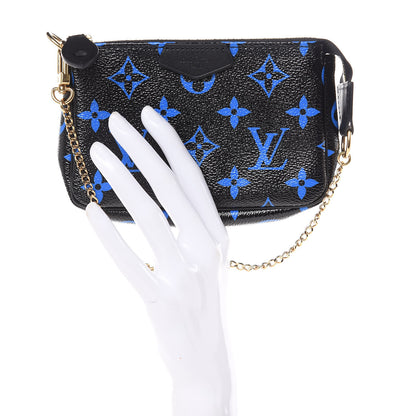 Louis Vuitton Colored Monogram Mini Pochette Accessories Blue Black 2 of 7
