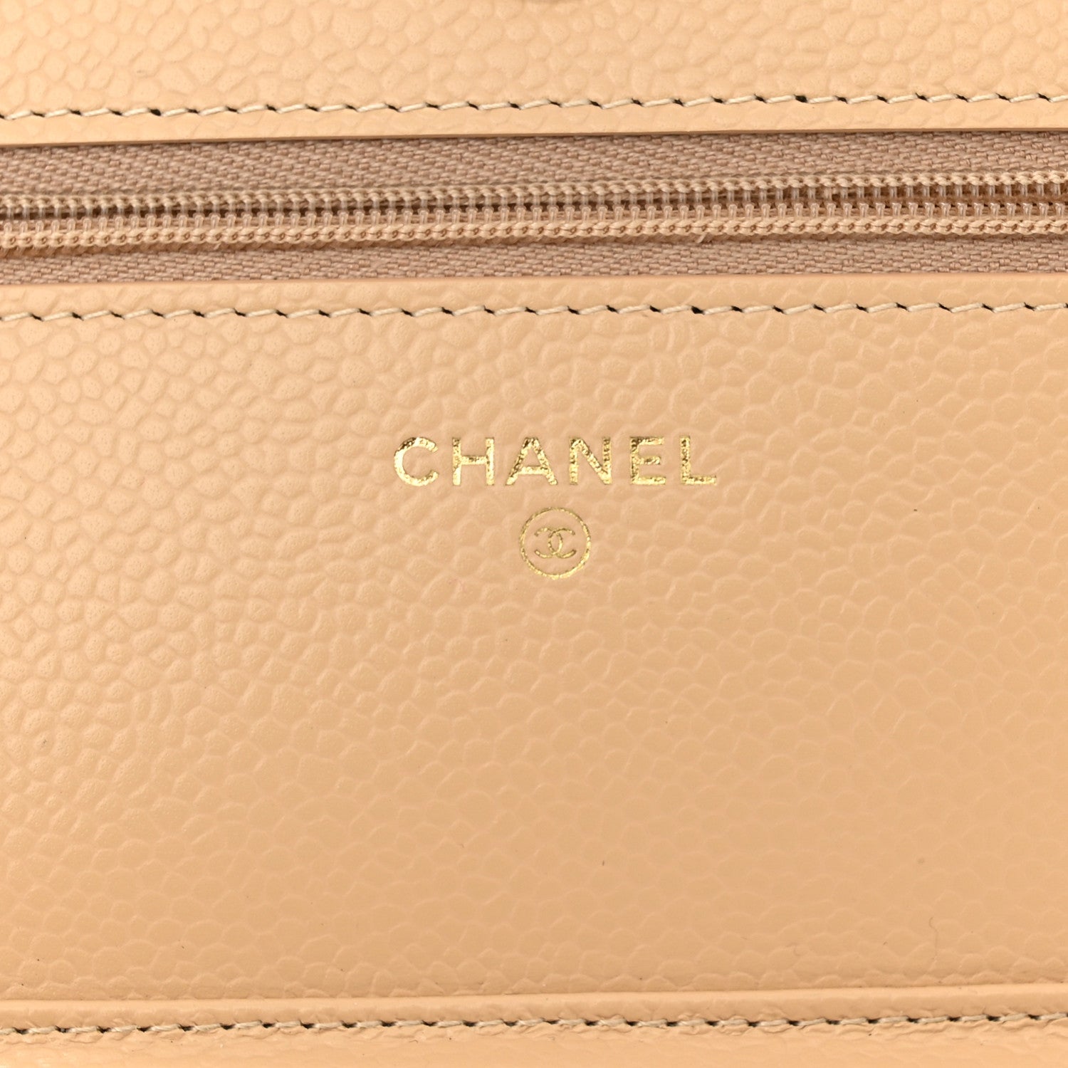 Chanel Caviar Quilted Wallet On Chain WOC Beige 6 of 11