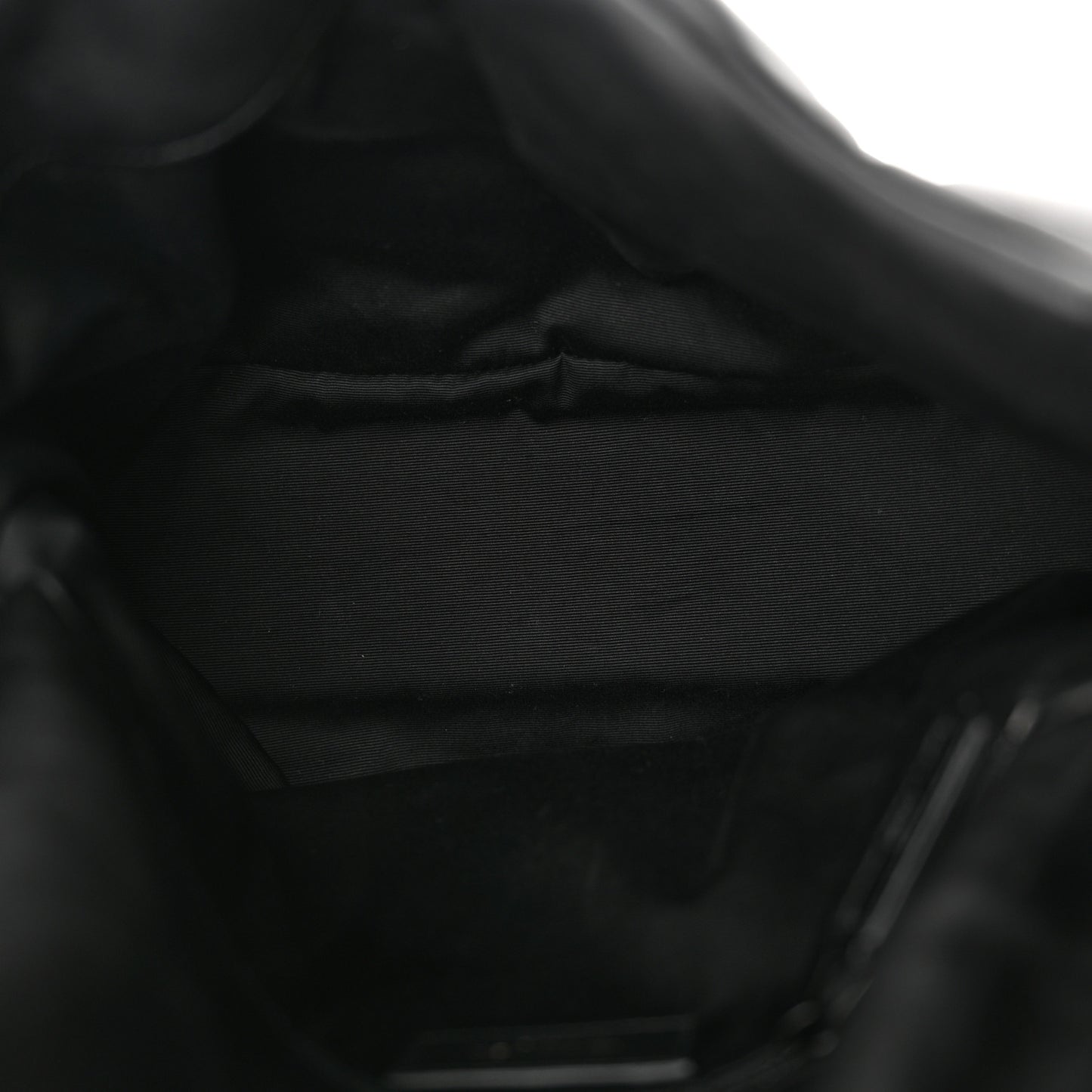 Lambskin Quilted Monogram Monochrome Medium Loulou Puffer Chain Satchel Black