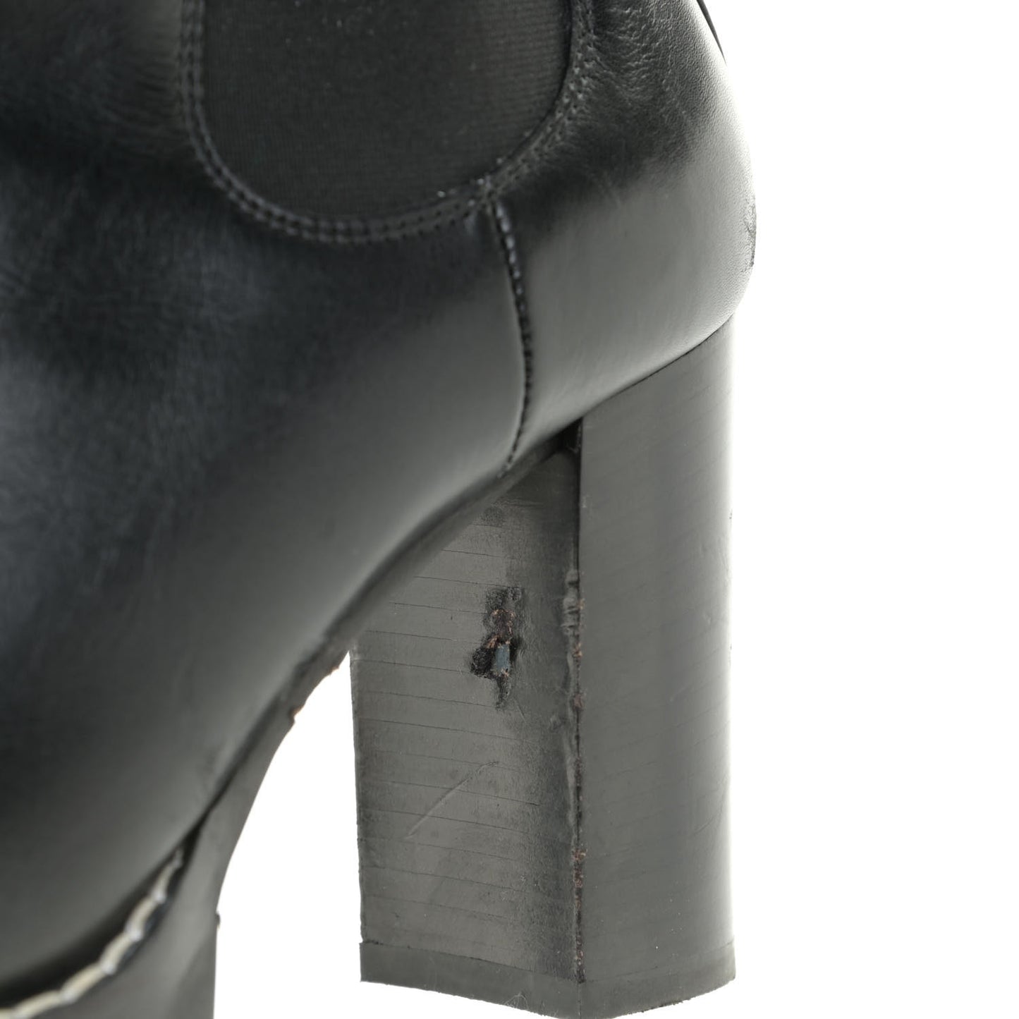 Calfskin Monogram Star Trail Chelsea Ankle Boots 38.5 Black
