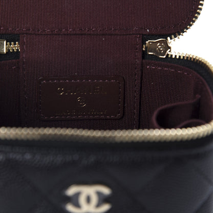 Chanel Caviar Quilted Mini Vanity Case With Chain Black 8 of 11