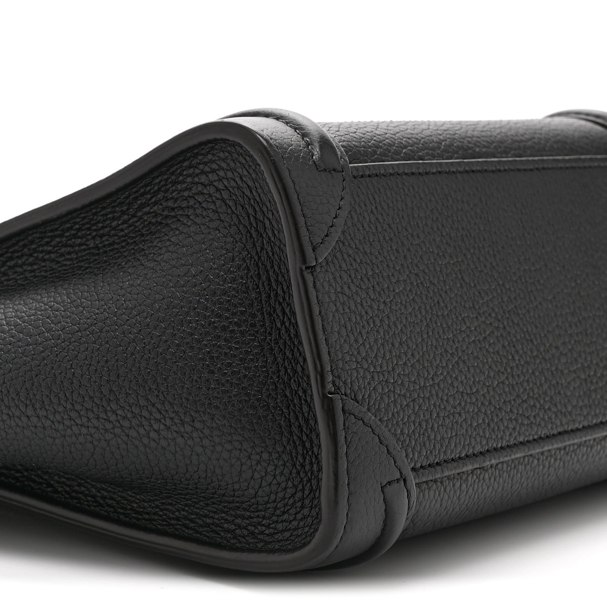 Drummed Calfskin Nano Luggage Black