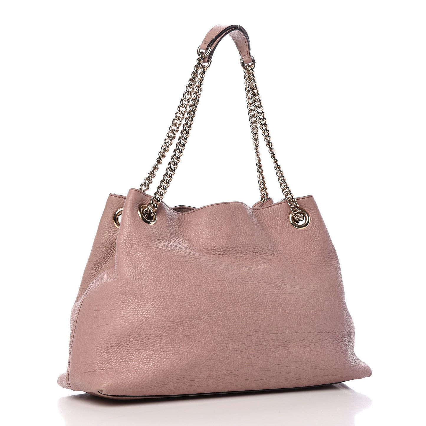 Pebbled Calfskin Medium Soho Chain Shoulder Bag Dark Cipria