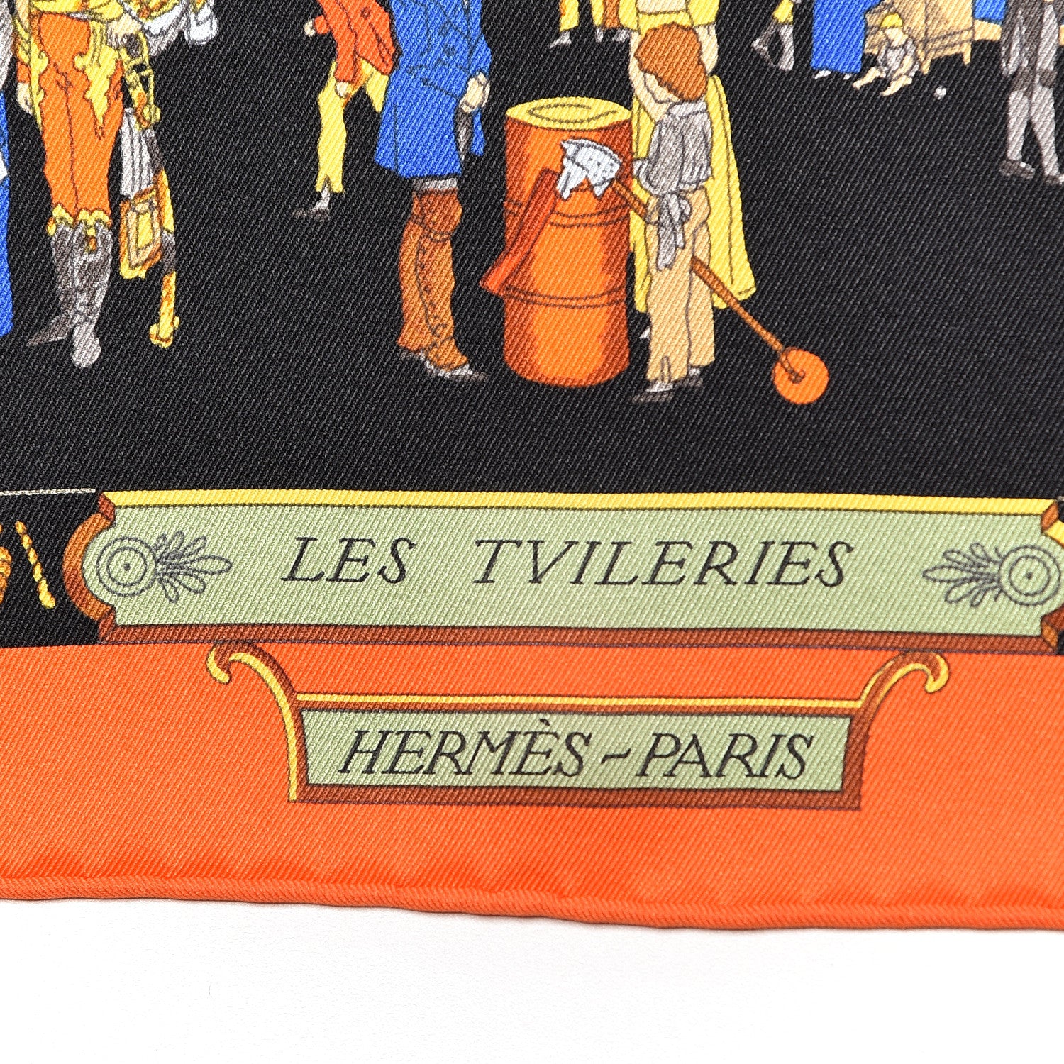 Hermes Silk Promenades de Paris Scarf 70 Lavande Corail Vieil Or 3 of 5