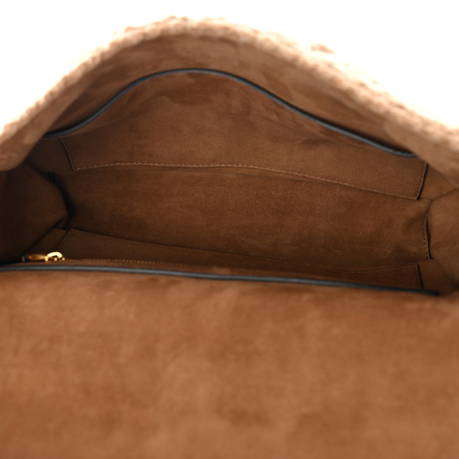 Valentino Garavani Cashmere Large Roman Stud Shoulder Bag Saddle Brown 5 of 9