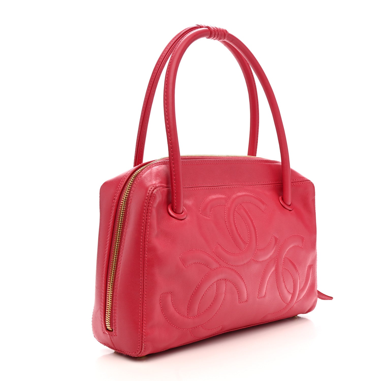 Chanel Lambskin CC Bowler Pink 3 of 14