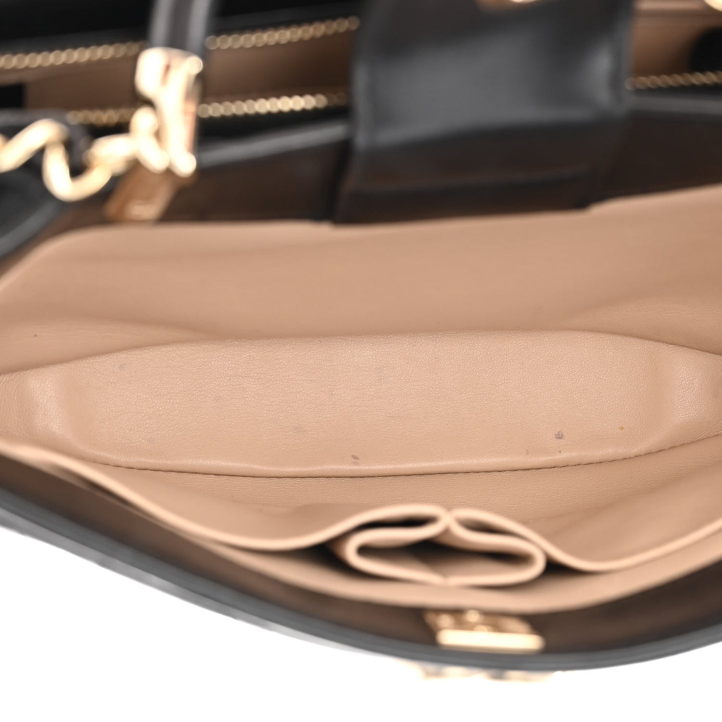 Lambskin Carry Chic Shopping Tote Black