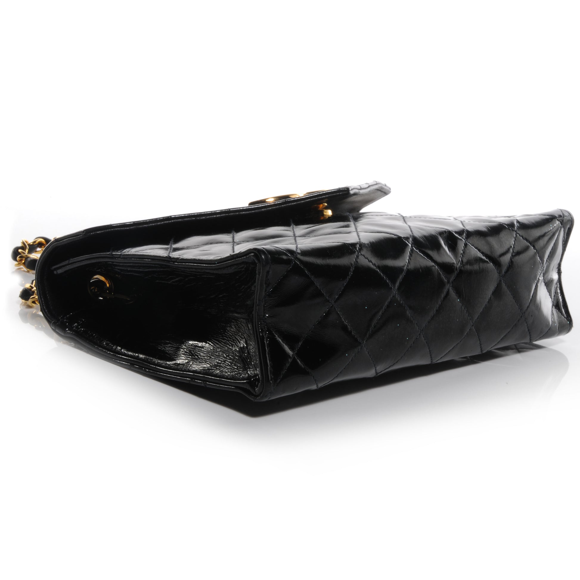 Chanel Patent Envelope Flap Bag Black 4 of 9
