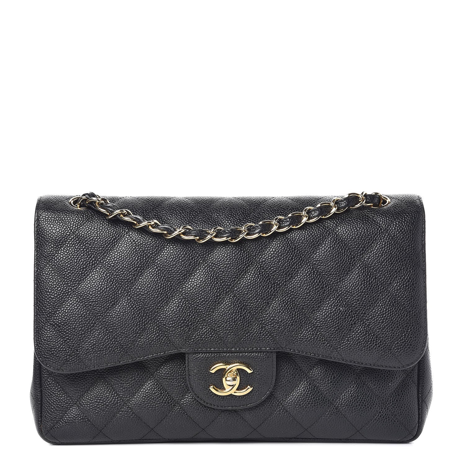Chanel Caviar Quilted Jumbo Double Flap Black 1 of 13