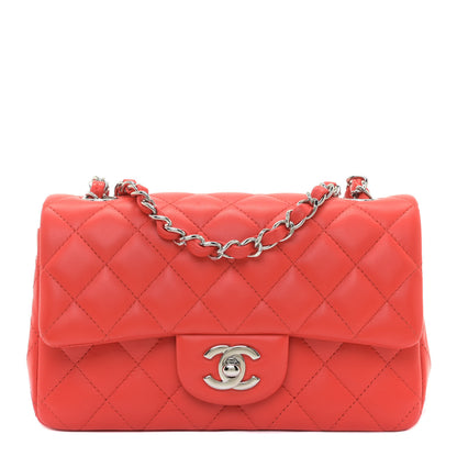 Chanel Lambskin Quilted Mini Rectangular Flap Red 1 of 11