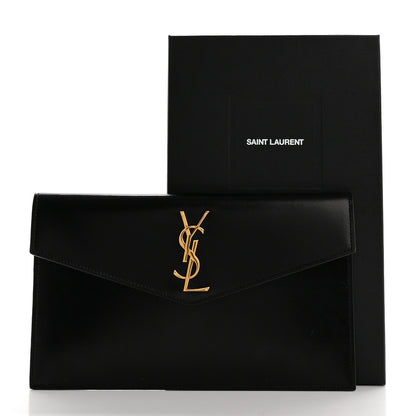 Saint Laurent Smooth Shiny Calfskin Uptown Pouch Black 8 of 8