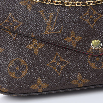 Louis Vuitton Monogram Pochette Felicie Chain Wallet Fuchsia 11 of 18
