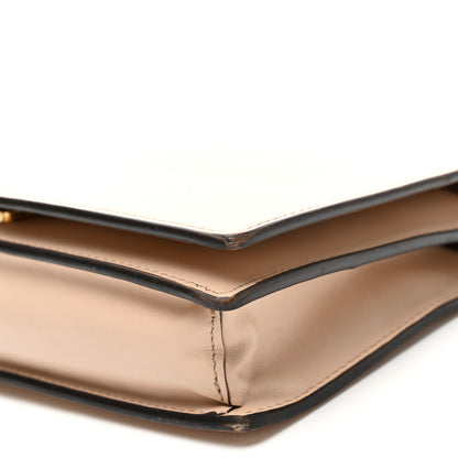 Fendi Vitello King Tamponato Logo Embossed Medium Wallet On Chain Poudre 10 of 12