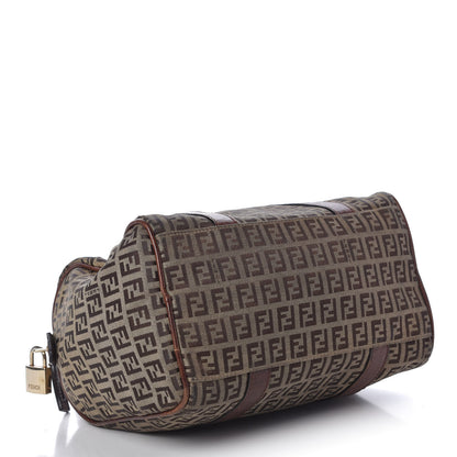 Fendi Zucchino Vitello Small Boston Mogano Panna Bruciato 4 of 11