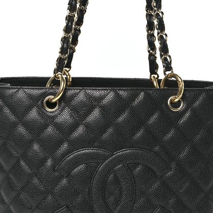 Chanel Caviar Quilted Grand Shopping Tote GST Black 8 of 10