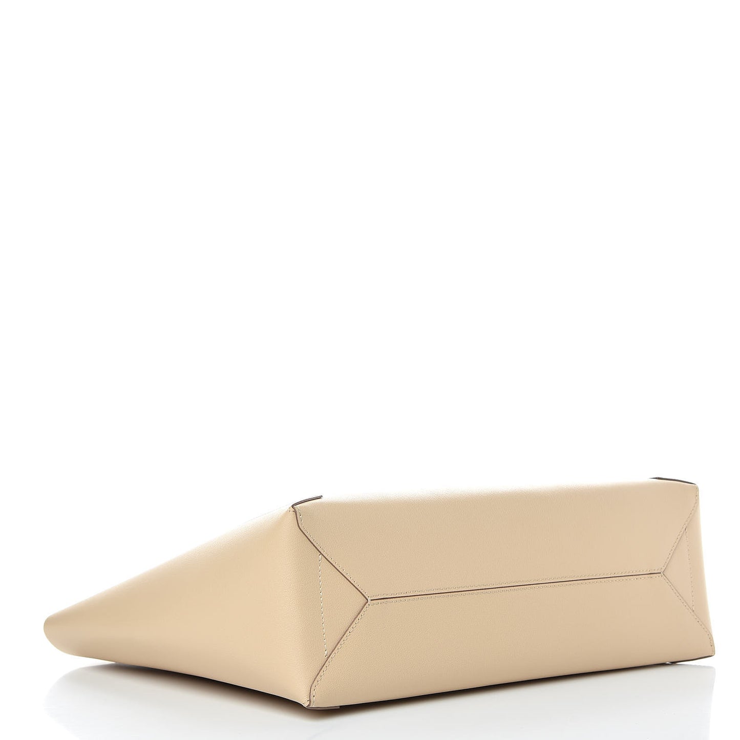 Calfskin Medium Shopper Tote Latte Beige