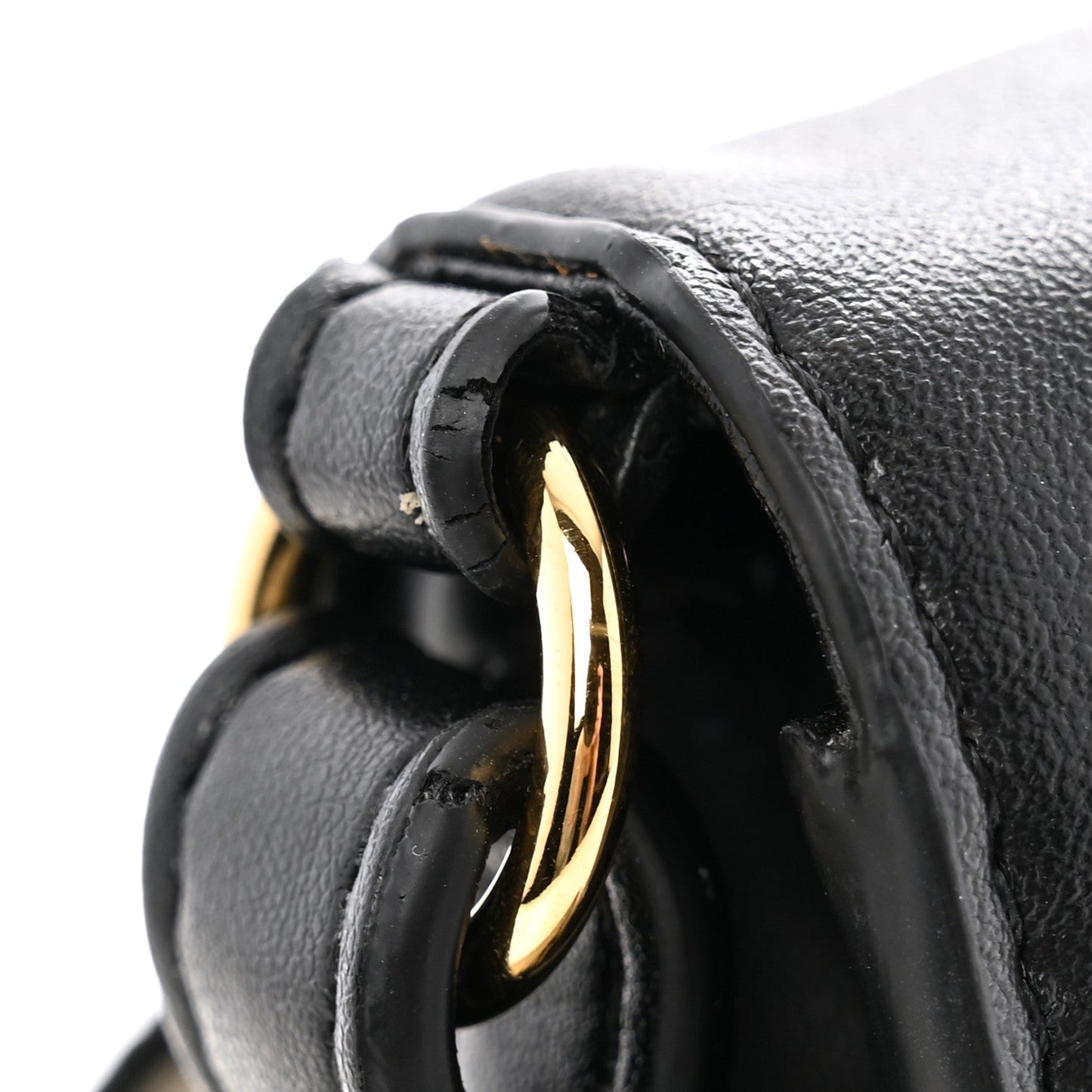 Eco Alter Nappa Perforated Logo Mini Crossbody Bag Black