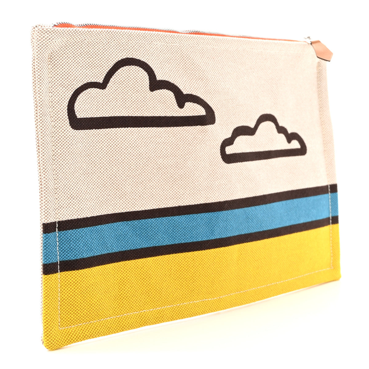 Cotton Canvas Flat T'as la Banane Case Jaune Bleu