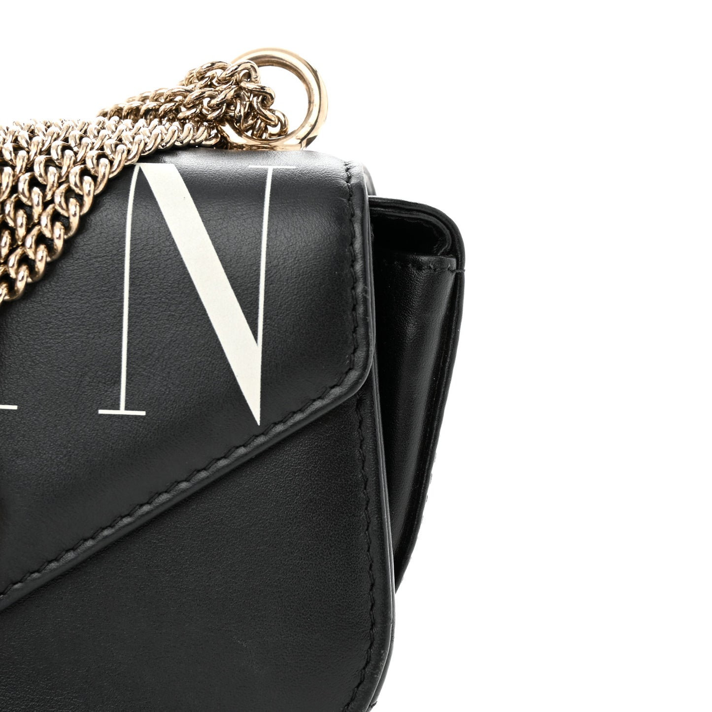 Calfskin VLTN Small Shoulder Bag Black