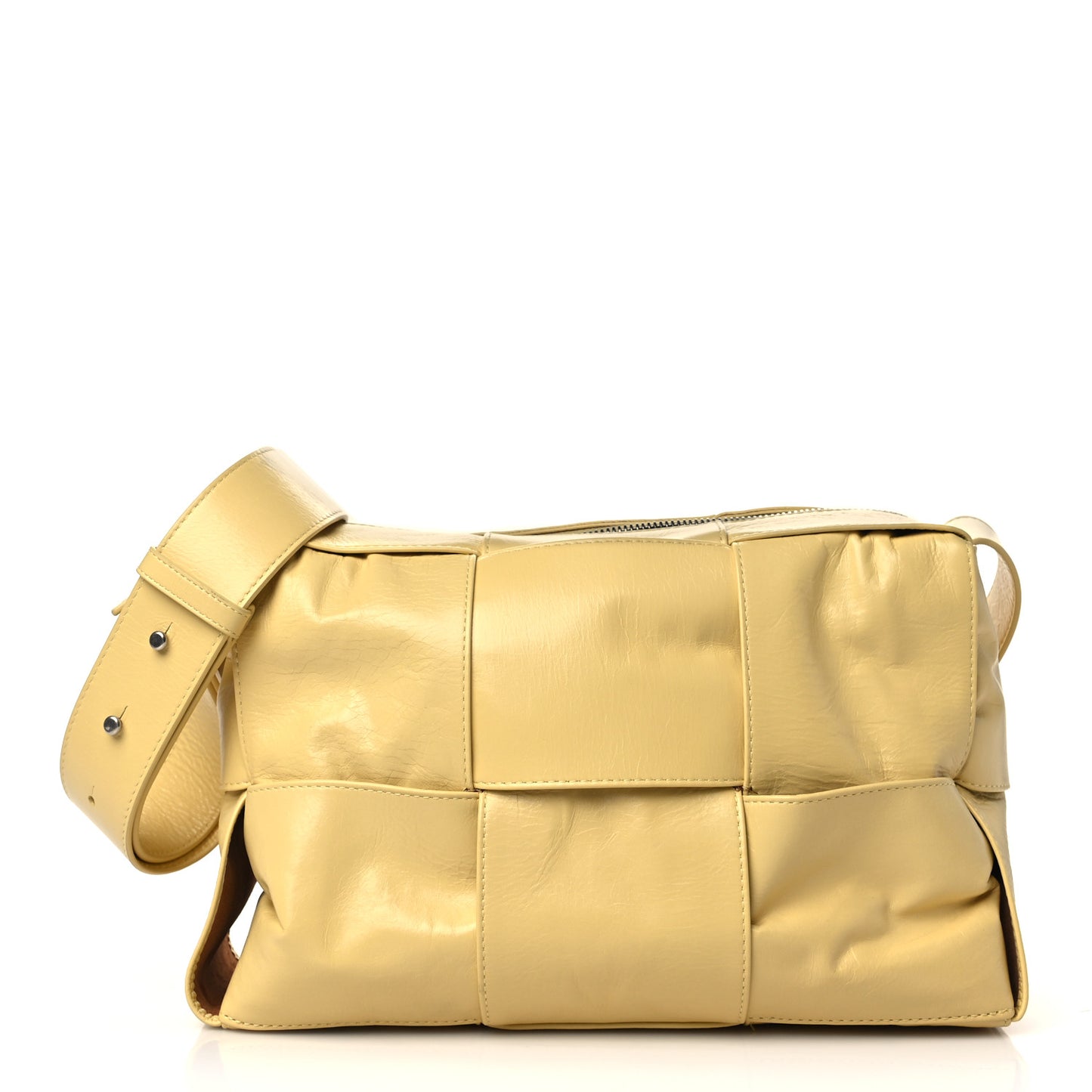 Paper Calfskin Maxi Intrecciato Arco Camera Bag Butter