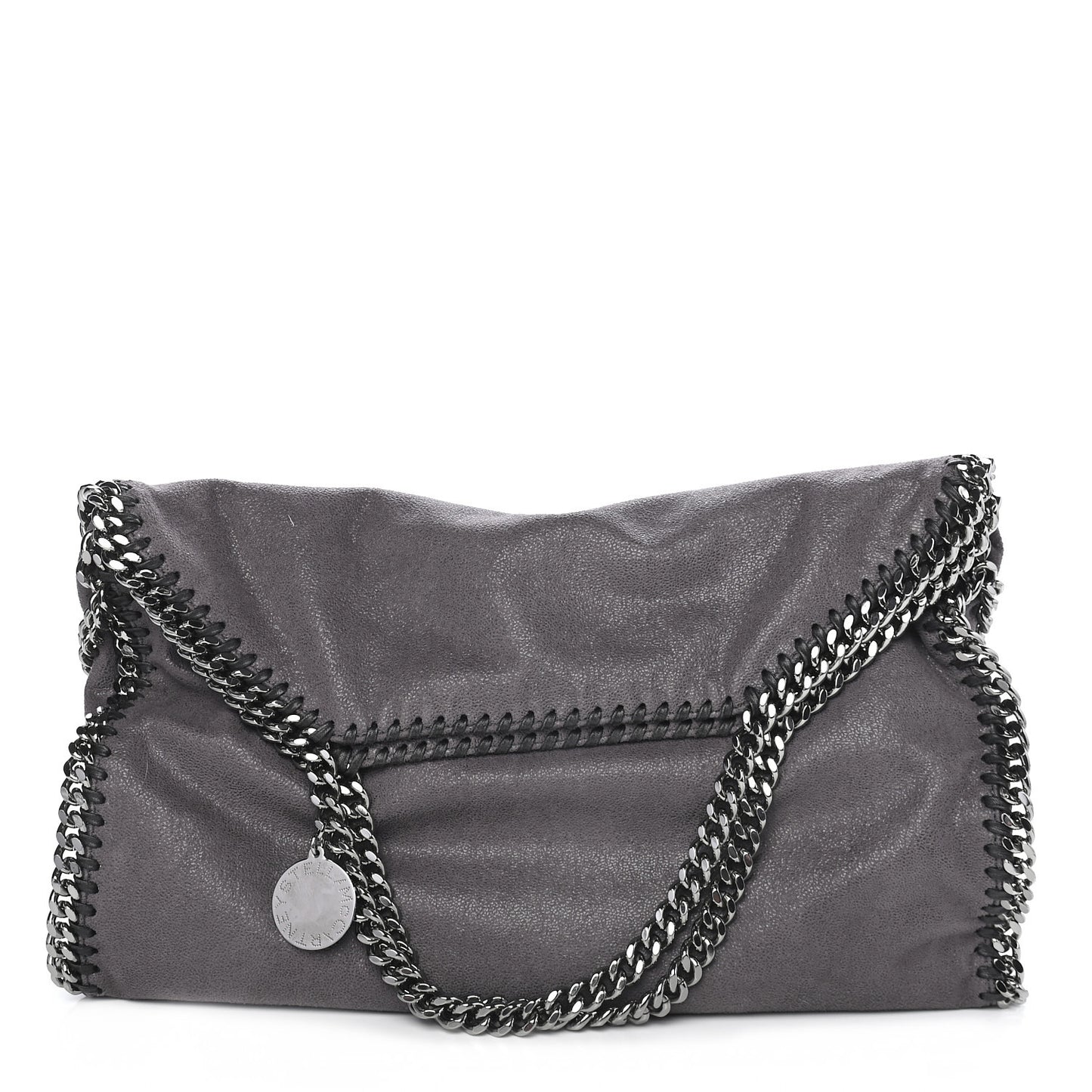 Shaggy Deer Falabella Fold Over Tote Grey