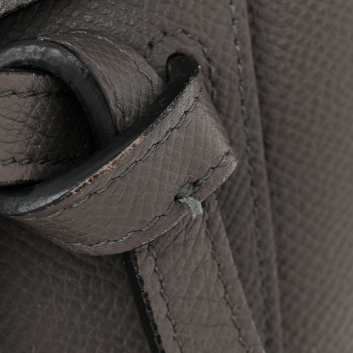 Grained Calfskin Micro Belt Bag Grey