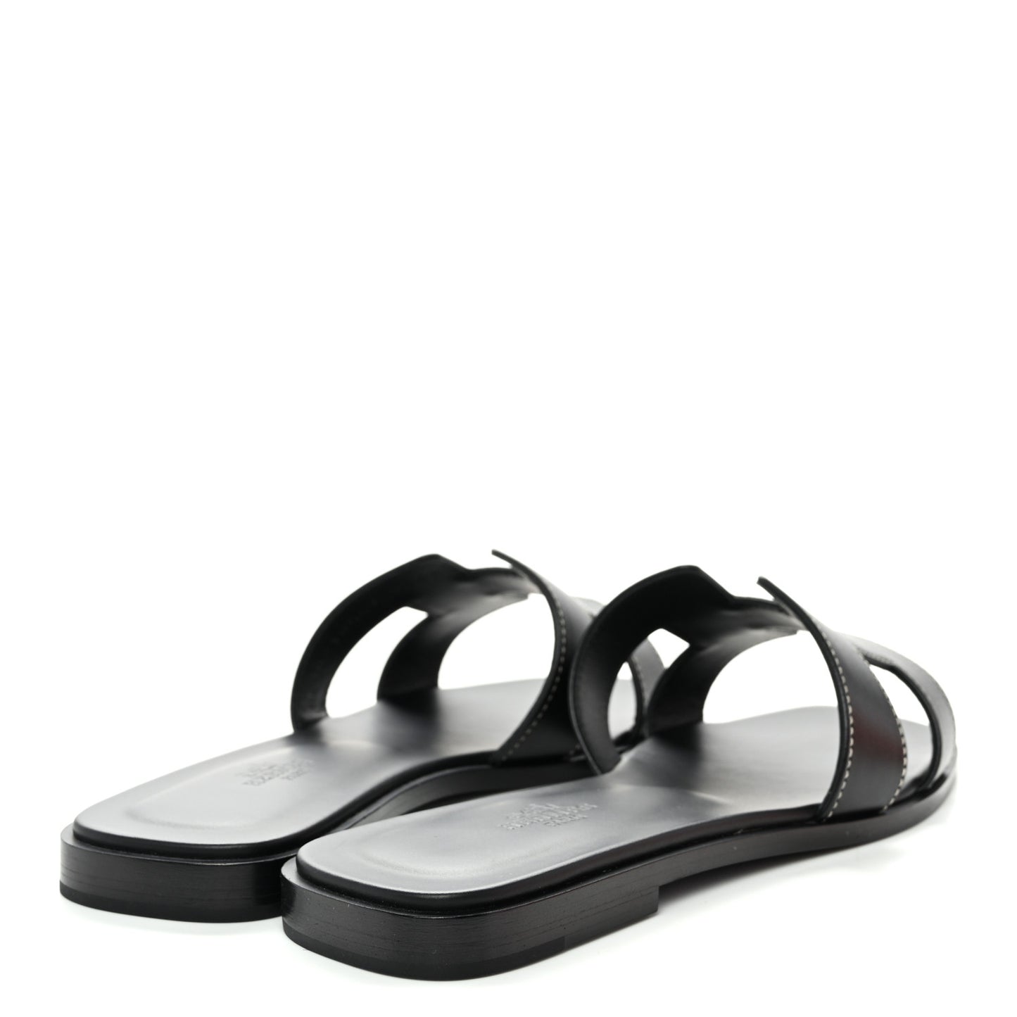 Box Calfskin Oran Sandals 37 Black