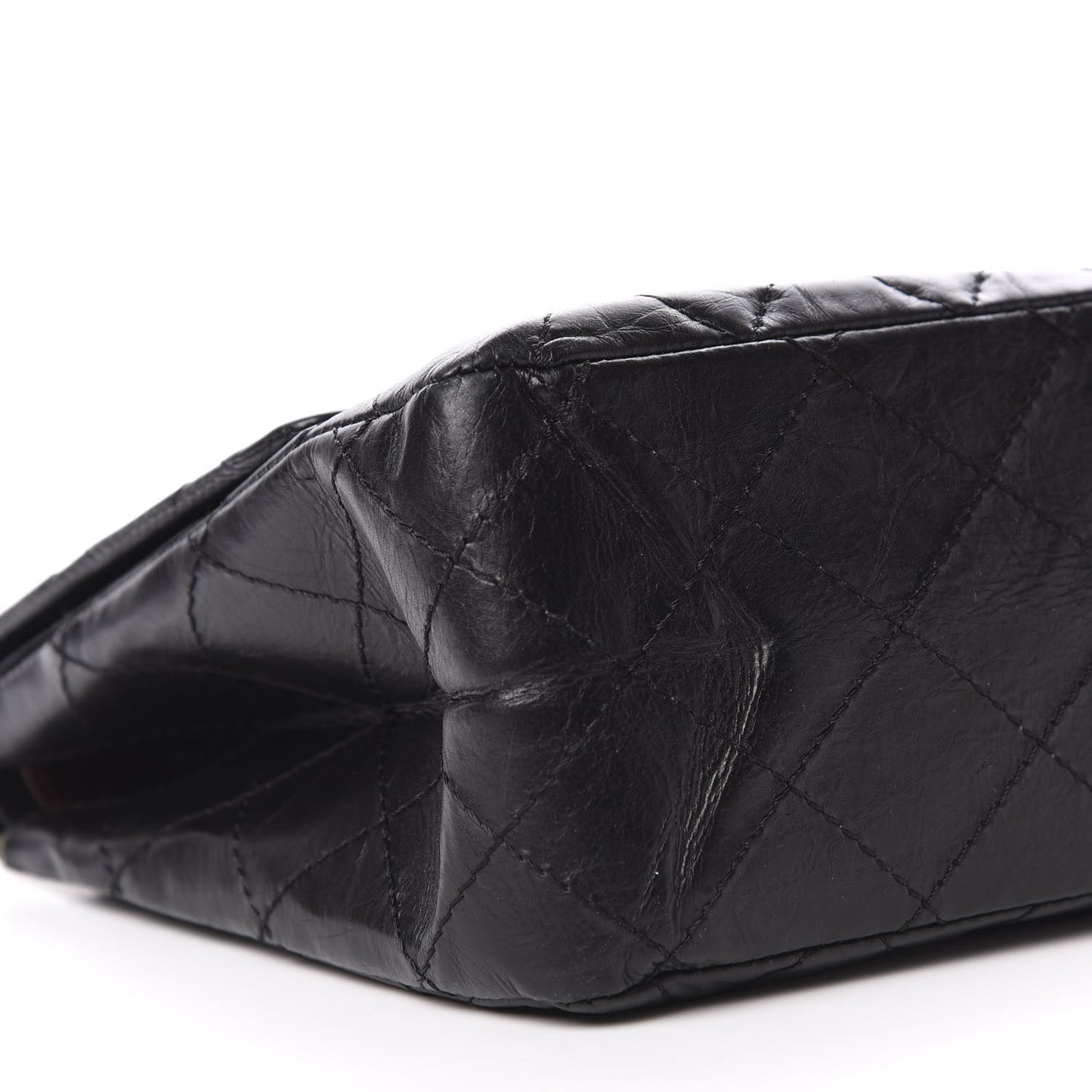 Aged Calfskin Quilted 2.55 Reissue 227 Flap Black