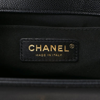 Chanel Caviar Quilted Medium Boy Flap Black 6 of 9