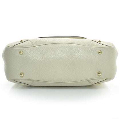 Gucci Leather Bamboo Top Handle Bag Ivory 5 of 10