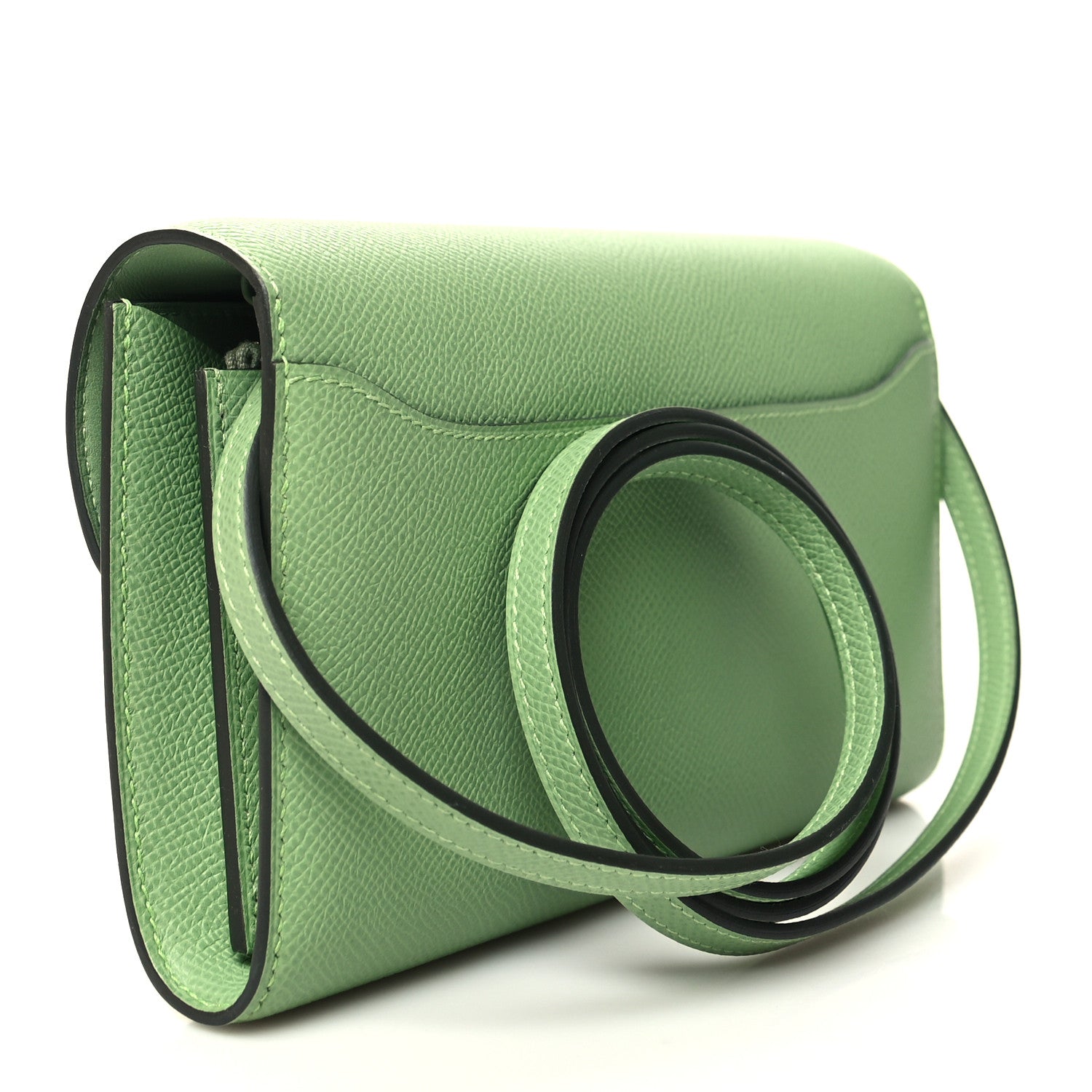 Hermes Epsom Alligator Lizard Constance Wallet To Go Vert Criquet Cactus Beige Sable Ombre 3 of 9
