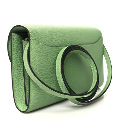 Hermes Epsom Alligator Lizard Constance Wallet To Go Vert Criquet Cactus Beige Sable Ombre 3 of 9