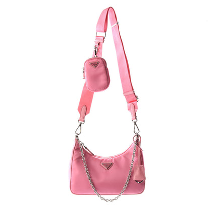 Prada Nylon Re-Edition 2005 Shoulder Bag Begonia 10 of 11