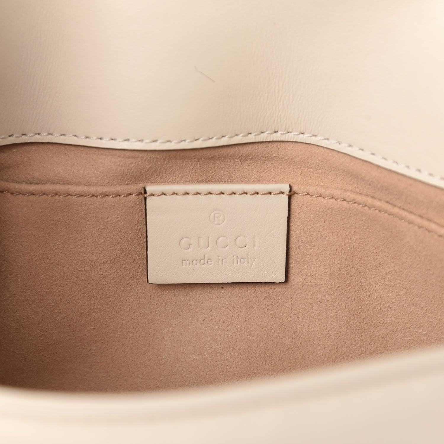 Gucci Calfskin Matelasse Mini GG Marmont Shoulder Bag White 9 of 11