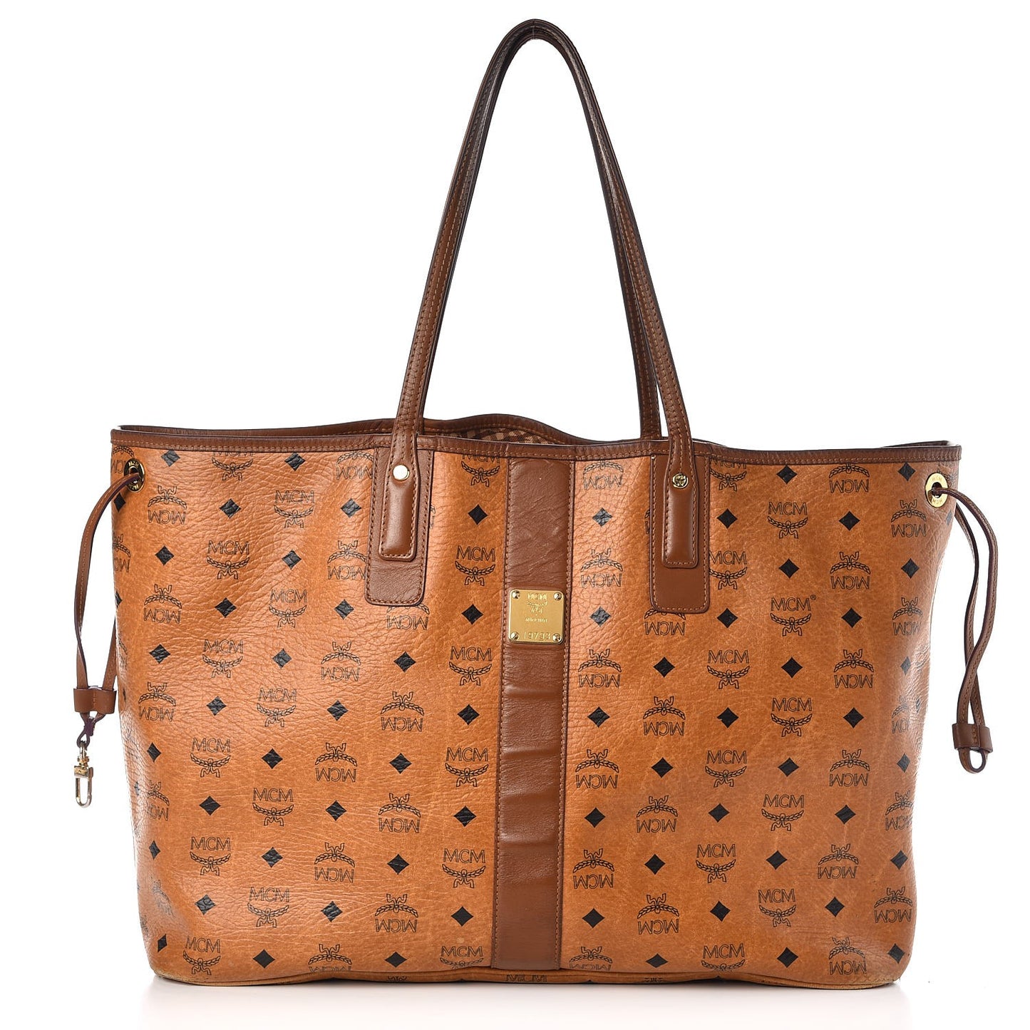 Visetos Liz Reversible Shopper Tote Cognac